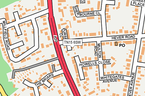 TN15 6SW map - OS OpenMap – Local (Ordnance Survey) TN15 6SW map - OS OpenMap – Local (Ordnance Survey)