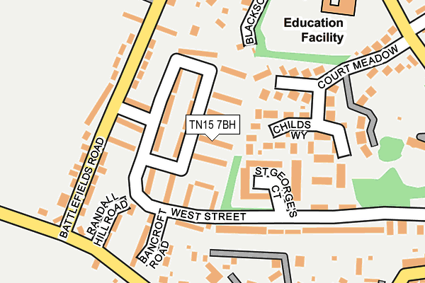 TN15 7BH map - OS OpenMap – Local (Ordnance Survey) TN15 7BH map - OS OpenMap – Local (Ordnance Survey)