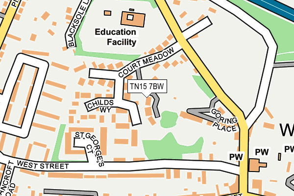 TN15 7BW map - OS OpenMap – Local (Ordnance Survey) TN15 7BW map - OS OpenMap – Local (Ordnance Survey)