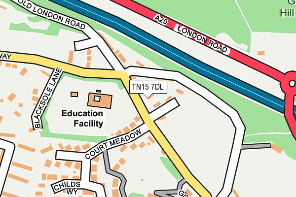 TN15 7DL map - OS OpenMap – Local (Ordnance Survey) TN15 7DL map - OS OpenMap – Local (Ordnance Survey)