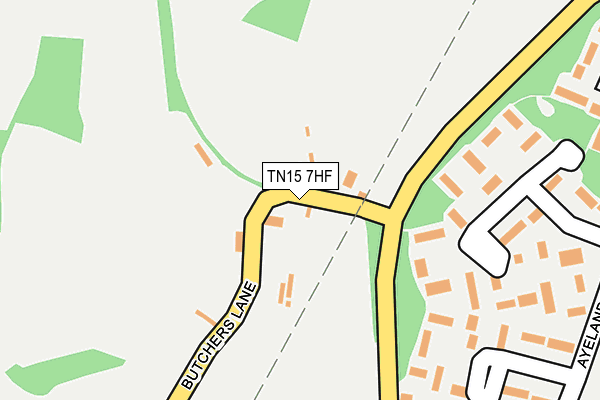 TN15 7HF map - OS OpenMap – Local (Ordnance Survey) TN15 7HF map - OS OpenMap – Local (Ordnance Survey)