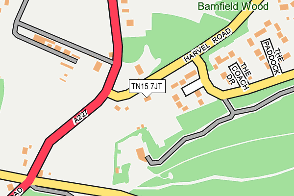 TN15 7JT map - OS OpenMap – Local (Ordnance Survey)