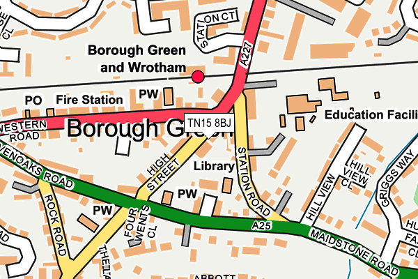 TN15 8BJ map - OS OpenMap – Local (Ordnance Survey) TN15 8BJ map - OS OpenMap – Local (Ordnance Survey)