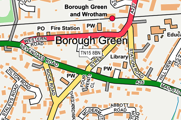 TN15 8BN map - OS OpenMap – Local (Ordnance Survey) TN15 8BN map - OS OpenMap – Local (Ordnance Survey)