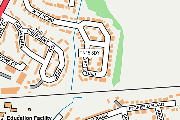 TN15 8DY map - OS OpenMap – Local (Ordnance Survey) TN15 8DY map - OS OpenMap – Local (Ordnance Survey)