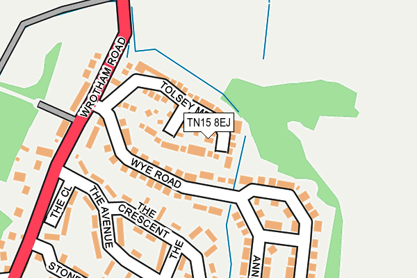 TN15 8EJ map - OS OpenMap – Local (Ordnance Survey) TN15 8EJ map - OS OpenMap – Local (Ordnance Survey)