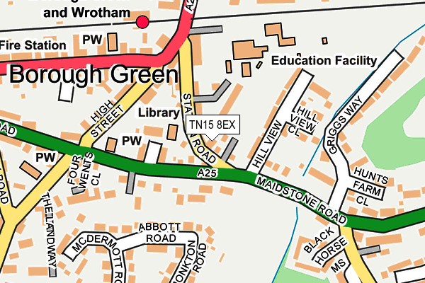 TN15 8EX map - OS OpenMap – Local (Ordnance Survey) TN15 8EX map - OS OpenMap – Local (Ordnance Survey)