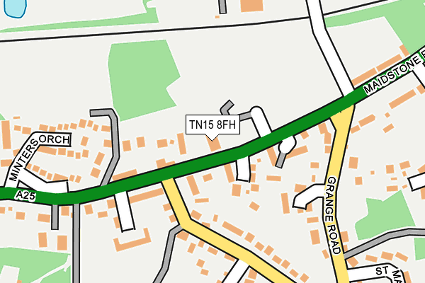 TN15 8FH map - OS OpenMap – Local (Ordnance Survey) TN15 8FH map - OS OpenMap – Local (Ordnance Survey)