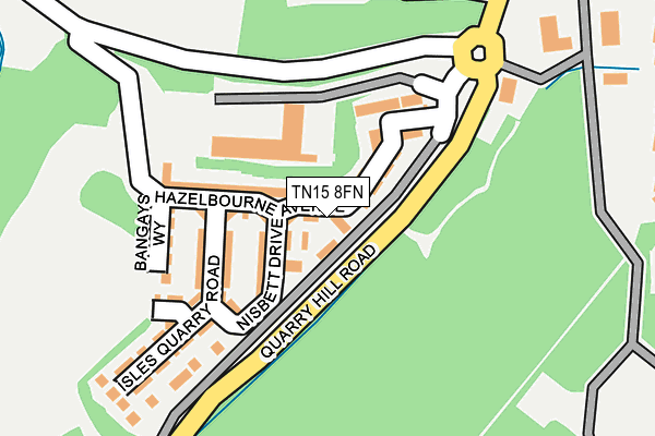 TN15 8FN map - OS OpenMap – Local (Ordnance Survey) TN15 8FN map - OS OpenMap – Local (Ordnance Survey)