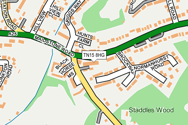 TN15 8HG map - OS OpenMap – Local (Ordnance Survey) TN15 8HG map - OS OpenMap – Local (Ordnance Survey)