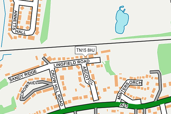TN15 8HJ map - OS OpenMap – Local (Ordnance Survey) TN15 8HJ map - OS OpenMap – Local (Ordnance Survey)