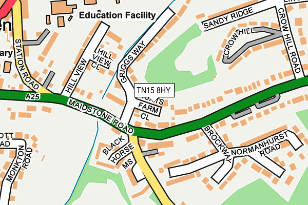 TN15 8HY map - OS OpenMap – Local (Ordnance Survey) TN15 8HY map - OS OpenMap – Local (Ordnance Survey)