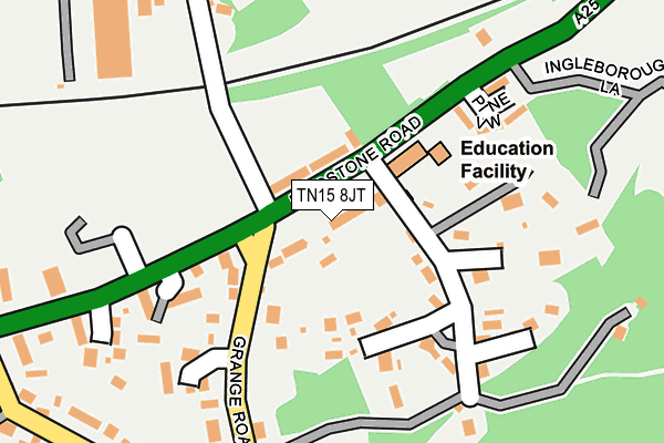 TN15 8JT map - OS OpenMap – Local (Ordnance Survey) TN15 8JT map - OS OpenMap – Local (Ordnance Survey)