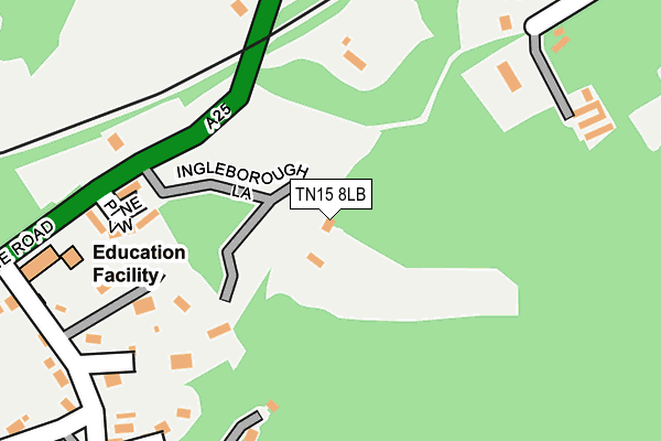 TN15 8LB map - OS OpenMap – Local (Ordnance Survey) TN15 8LB map - OS OpenMap – Local (Ordnance Survey)