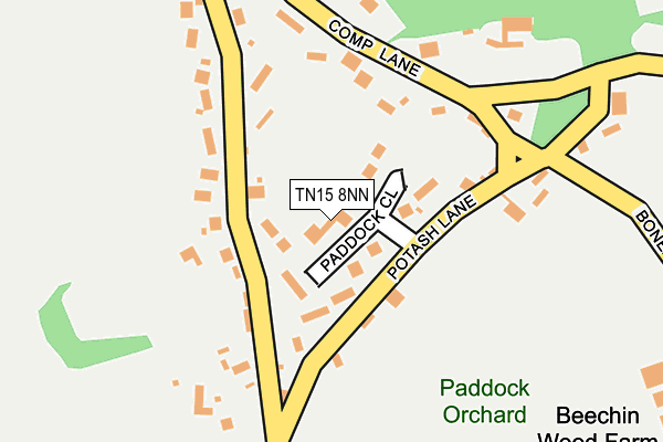 TN15 8NN map - OS OpenMap – Local (Ordnance Survey) TN15 8NN map - OS OpenMap – Local (Ordnance Survey)