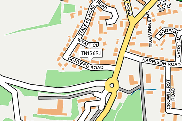 TN15 8RJ map - OS OpenMap – Local (Ordnance Survey) TN15 8RJ map - OS OpenMap – Local (Ordnance Survey)