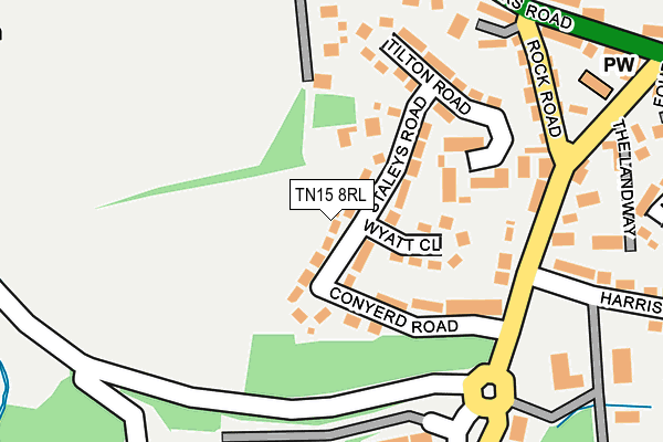 TN15 8RL map - OS OpenMap – Local (Ordnance Survey) TN15 8RL map - OS OpenMap – Local (Ordnance Survey)