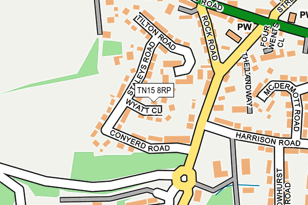 TN15 8RP map - OS OpenMap – Local (Ordnance Survey) TN15 8RP map - OS OpenMap – Local (Ordnance Survey)
