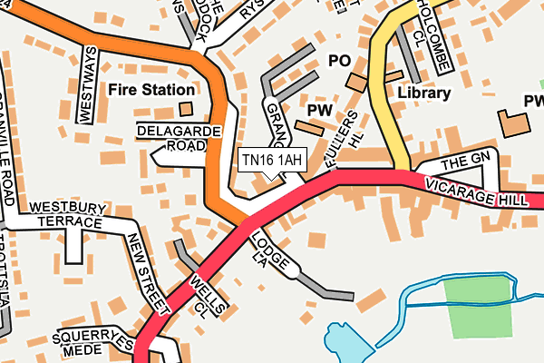 TN16 1AH map - OS OpenMap – Local (Ordnance Survey) TN16 1AH map - OS OpenMap – Local (Ordnance Survey)