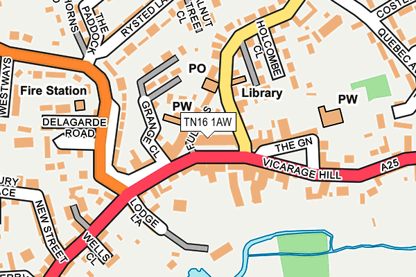 TN16 1AW map - OS OpenMap – Local (Ordnance Survey) TN16 1AW map - OS OpenMap – Local (Ordnance Survey)