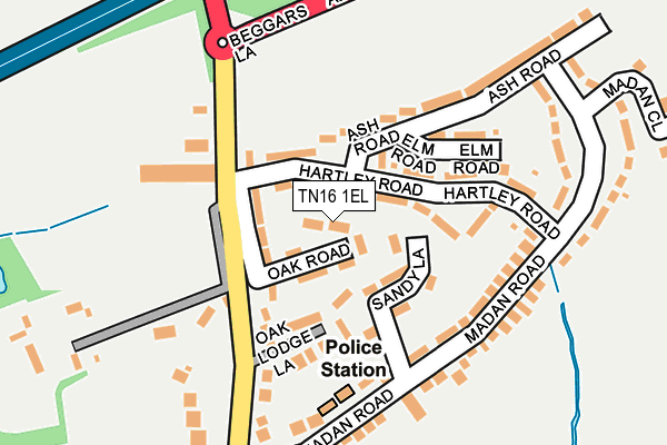 TN16 1EL map - OS OpenMap – Local (Ordnance Survey) TN16 1EL map - OS OpenMap – Local (Ordnance Survey)