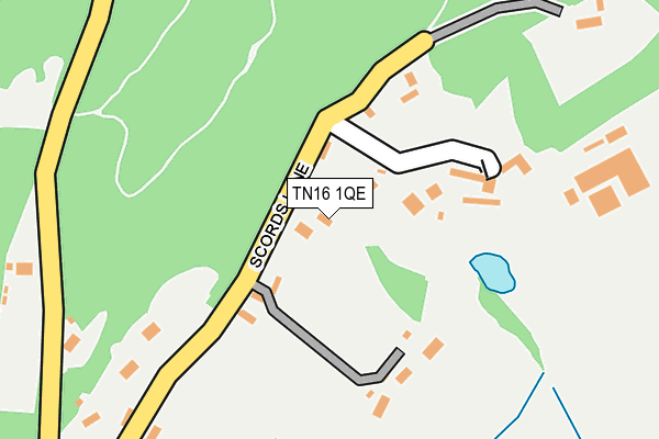 TN16 1QE map - OS OpenMap – Local (Ordnance Survey) TN16 1QE map - OS OpenMap – Local (Ordnance Survey)