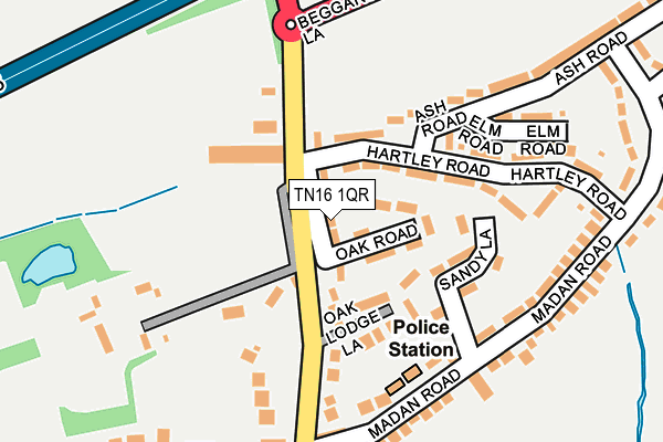 TN16 1QR map - OS OpenMap – Local (Ordnance Survey) TN16 1QR map - OS OpenMap – Local (Ordnance Survey)