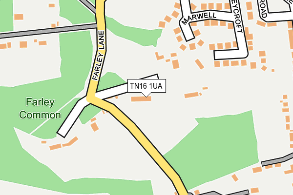 TN16 1UA map - OS OpenMap – Local (Ordnance Survey) TN16 1UA map - OS OpenMap – Local (Ordnance Survey)