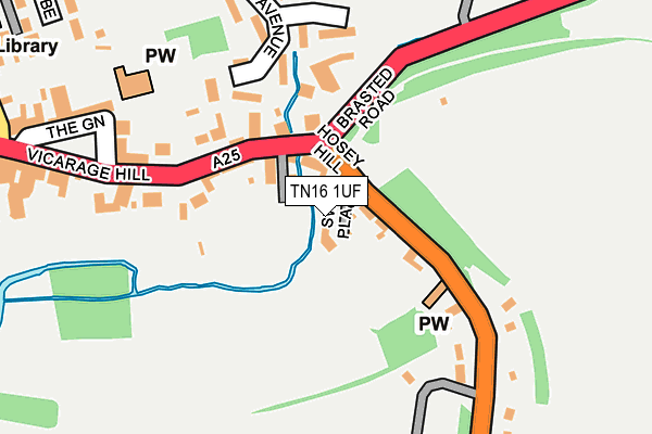 TN16 1UF map - OS OpenMap – Local (Ordnance Survey)