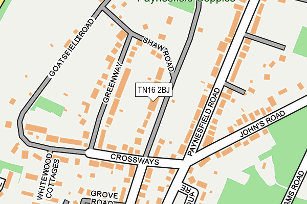 TN16 2BJ map - OS OpenMap – Local (Ordnance Survey) TN16 2BJ map - OS OpenMap – Local (Ordnance Survey)