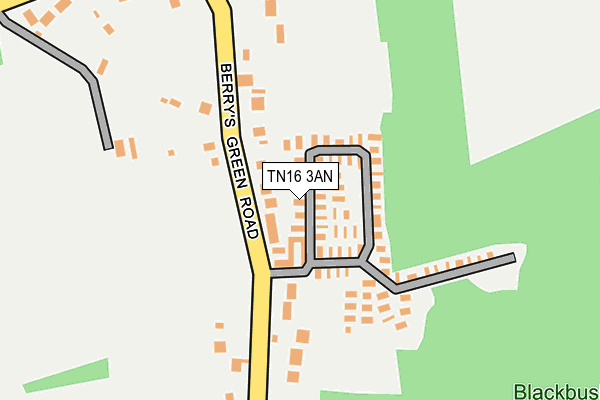 TN16 3AN map - OS OpenMap – Local (Ordnance Survey) TN16 3AN map - OS OpenMap – Local (Ordnance Survey)