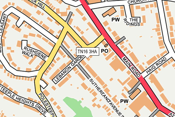 TN16 3HA map - OS OpenMap – Local (Ordnance Survey) TN16 3HA map - OS OpenMap – Local (Ordnance Survey)