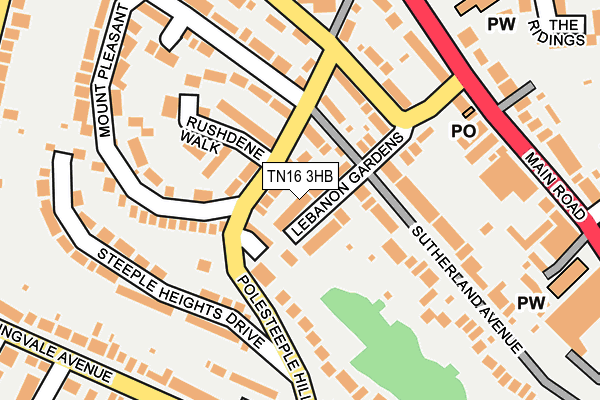 TN16 3HB map - OS OpenMap – Local (Ordnance Survey) TN16 3HB map - OS OpenMap – Local (Ordnance Survey)