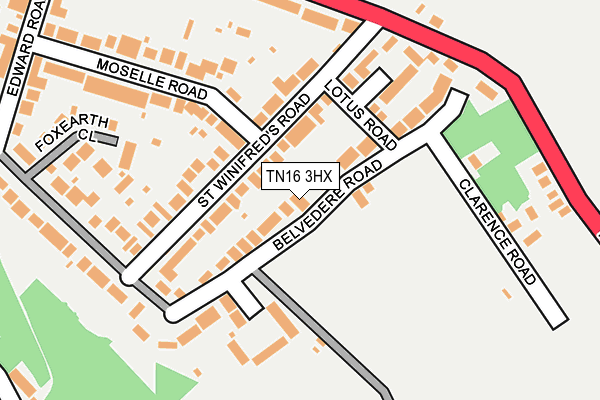 TN16 3HX map - OS OpenMap – Local (Ordnance Survey) TN16 3HX map - OS OpenMap – Local (Ordnance Survey)