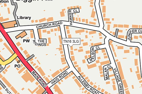TN16 3LG map - OS OpenMap – Local (Ordnance Survey) TN16 3LG map - OS OpenMap – Local (Ordnance Survey)