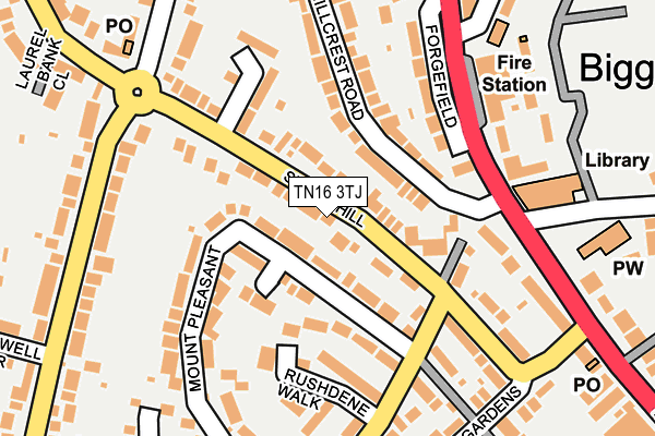 TN16 3TJ map - OS OpenMap – Local (Ordnance Survey) TN16 3TJ map - OS OpenMap – Local (Ordnance Survey)