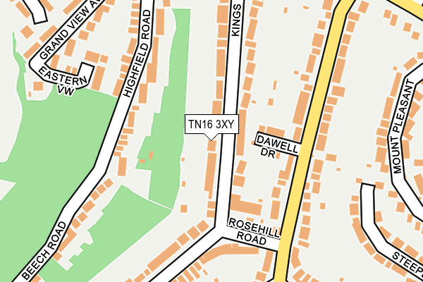 TN16 3XY map - OS OpenMap – Local (Ordnance Survey) TN16 3XY map - OS OpenMap – Local (Ordnance Survey)