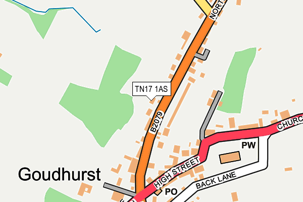 TN17 1AS map - OS OpenMap – Local (Ordnance Survey) TN17 1AS map - OS OpenMap – Local (Ordnance Survey)