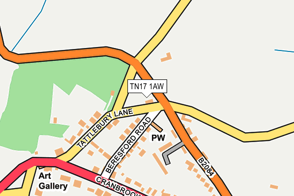 TN17 1AW map - OS OpenMap – Local (Ordnance Survey) TN17 1AW map - OS OpenMap – Local (Ordnance Survey)