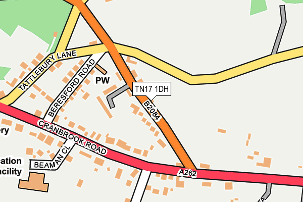 TN17 1DH map - OS OpenMap – Local (Ordnance Survey) TN17 1DH map - OS OpenMap – Local (Ordnance Survey)