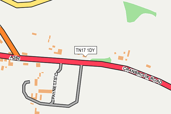 TN17 1DY map - OS OpenMap – Local (Ordnance Survey) TN17 1DY map - OS OpenMap – Local (Ordnance Survey)