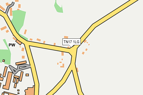 TN17 1LG map - OS OpenMap – Local (Ordnance Survey) TN17 1LG map - OS OpenMap – Local (Ordnance Survey)