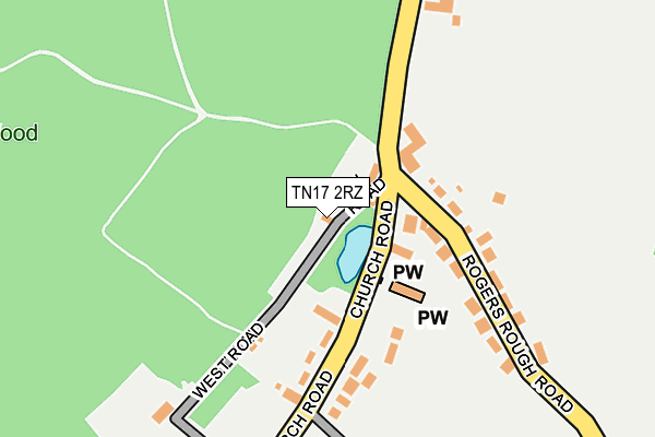 TN17 2RZ map - OS OpenMap – Local (Ordnance Survey) TN17 2RZ map - OS OpenMap – Local (Ordnance Survey)