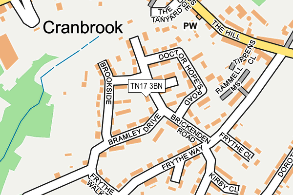 TN17 3BN map - OS OpenMap – Local (Ordnance Survey) TN17 3BN map - OS OpenMap – Local (Ordnance Survey)