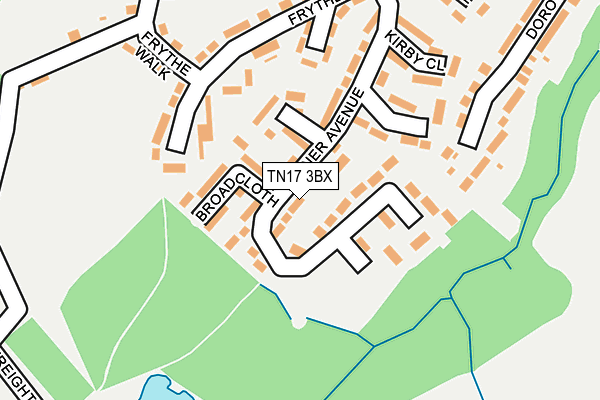 TN17 3BX map - OS OpenMap – Local (Ordnance Survey) TN17 3BX map - OS OpenMap – Local (Ordnance Survey)