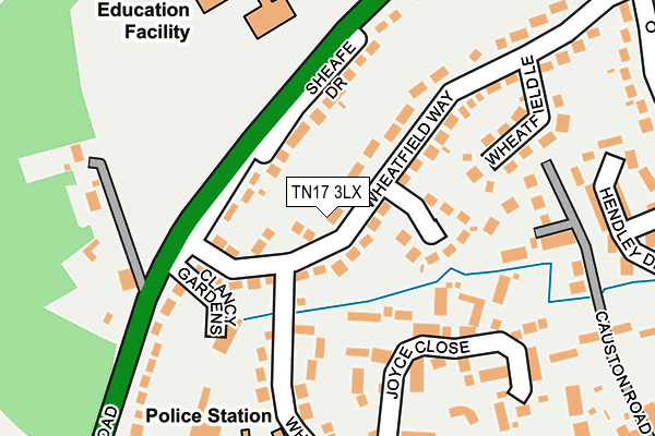 TN17 3LX map - OS OpenMap – Local (Ordnance Survey) TN17 3LX map - OS OpenMap – Local (Ordnance Survey)