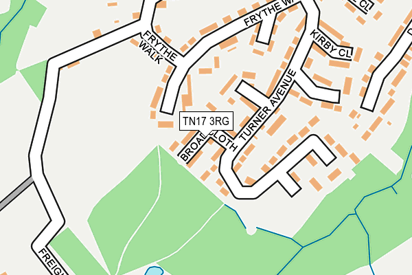 TN17 3RG map - OS OpenMap – Local (Ordnance Survey) TN17 3RG map - OS OpenMap – Local (Ordnance Survey)
