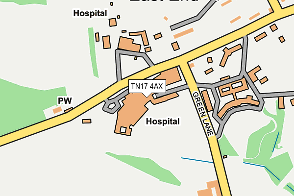 TN17 4AX map - OS OpenMap – Local (Ordnance Survey) TN17 4AX map - OS OpenMap – Local (Ordnance Survey)