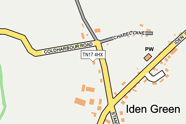 TN17 4HX map - OS OpenMap – Local (Ordnance Survey) TN17 4HX map - OS OpenMap – Local (Ordnance Survey)