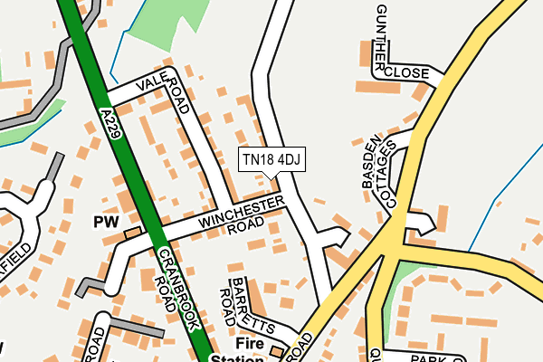 TN18 4DJ map - OS OpenMap – Local (Ordnance Survey) TN18 4DJ map - OS OpenMap – Local (Ordnance Survey)